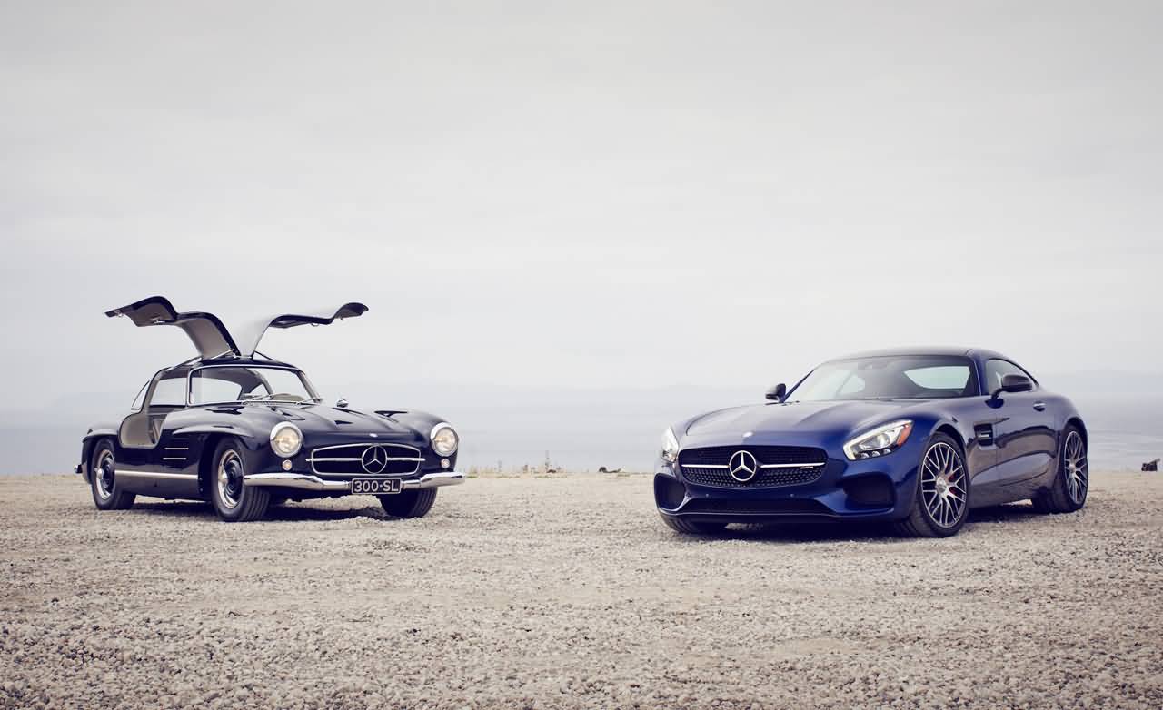 Fabulous Blue Mercedes-Benz AMG Car And Mini Coper Car